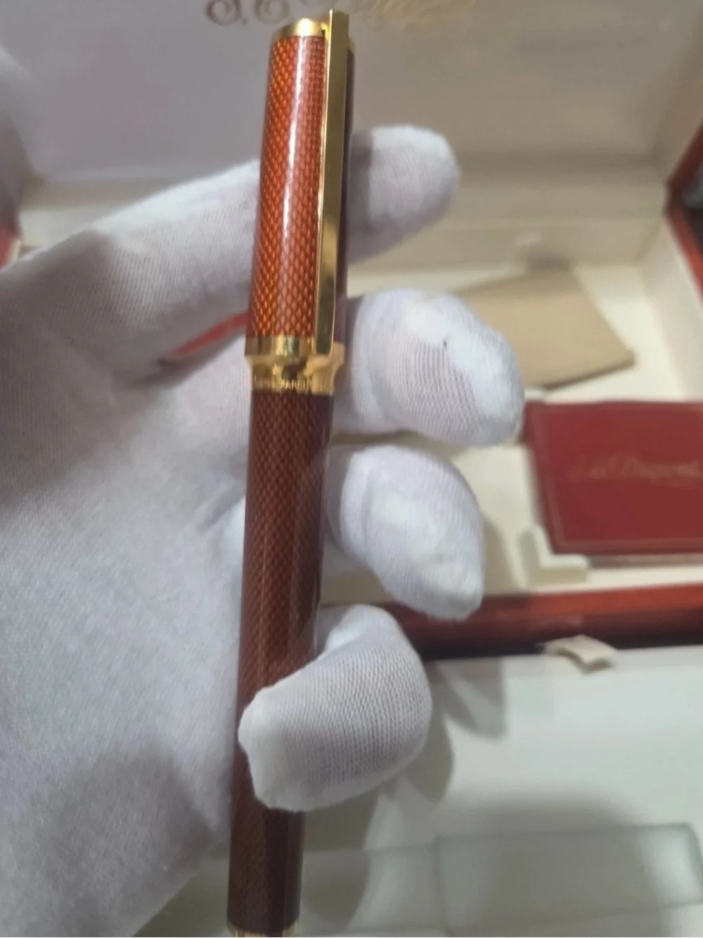 S.T. Dupont Chairman Brown & Gold Rollerball Pen
